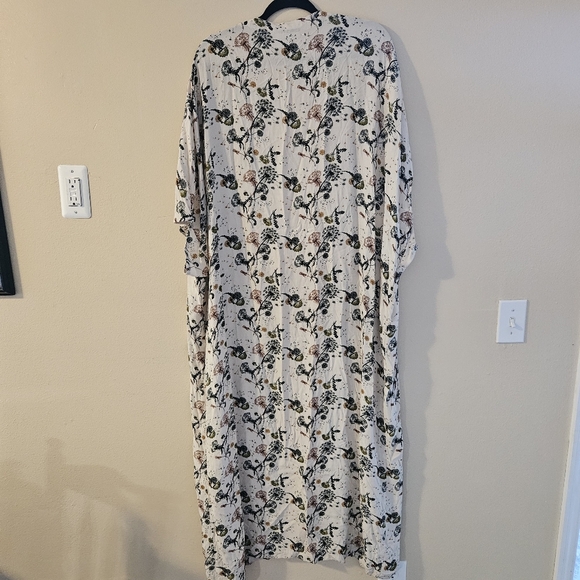 Anthropologie Bel Kazan Sadie Duster Womens OS Ivory Dandelion Long Line Beachy - Picture 3 of 6